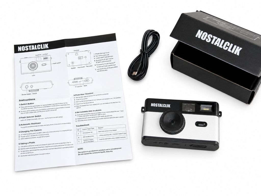 NOSTALCLIK Kamera weiss