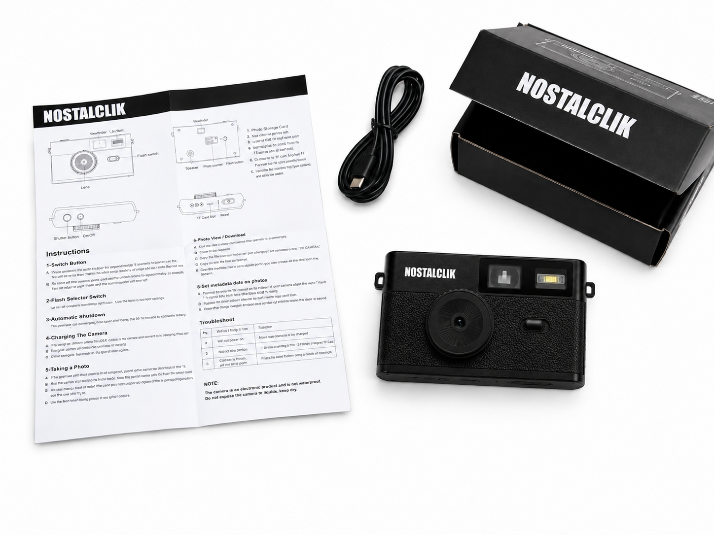 NOSTALCLIK Kamera schwarz